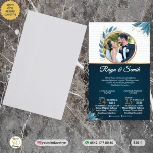 BEYAZ ZARFLI DAVETİYE B2011 Yasmin Davetiye Düğün Davetiyeleri , Sünnet Davetiyeleri, Nişan Davetiyeleri