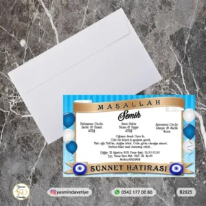 BEYAZ ZARFLI DAVETİYE B2025 Yasmin Davetiye Düğün Davetiyeleri , Sünnet Davetiyeleri, Nişan Davetiyeleri