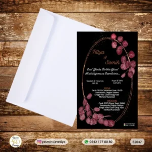 BEYAZ ZARFLI DAVETİYE B2047 Yasmin Davetiye Düğün Davetiyeleri , Sünnet Davetiyeleri, Nişan Davetiyeleri