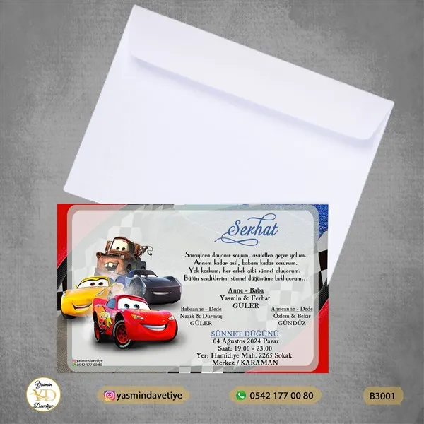 BEYAZ ZARFLI DAVETİYE B3001 Yasmin Davetiye Düğün - Sünnet - Nişan Davetiyeleri BEYAZ ZARFLI DAVETİYE B3001 - Görsel 1