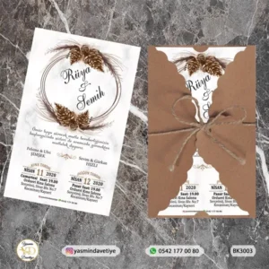 BURGU KRAFT ZARFLI DAVETİYE BK3003 Yasmin Davetiye Düğün - Sünnet - Nişan Davetiyeleri BURGU KRAFT ZARFLI DAVETİYE BK3003 Yasmin Davetiye Düğün Davetiyeleri , Sünnet Davetiyeleri, Nişan Davetiyeleri