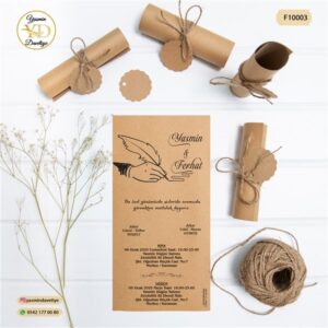 Ferman Davetiye – F10003 Yasmin Davetiye Düğün Davetiyeleri , Sünnet Davetiyeleri, Nişan Davetiyeleri