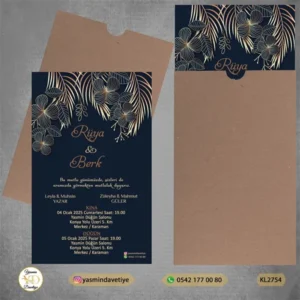 KAPALI KRAFT ZARFLI DAVETİYE KK2754