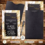 KAPALI SİYAH ZARFLI DAVETİYE KS7754