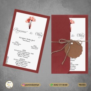 YARIM BORDO ZARFLI DAVETİYE YB3503