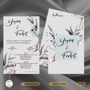 ÇİFTLİ DAVETİYE Ç1101