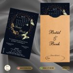 Siyah Baskılı Kapalı Kraft Zarflı Davetiye – SBKK8758