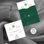KARE BASKILI YEŞİL ZARFLI DAVETİYE KBY6752